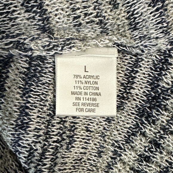 DressBarn Asymmetrical Women’s‎ Size Lg Blue Gray Knit Long 3/4 Sleeve Sweater - Picture 13 of 13